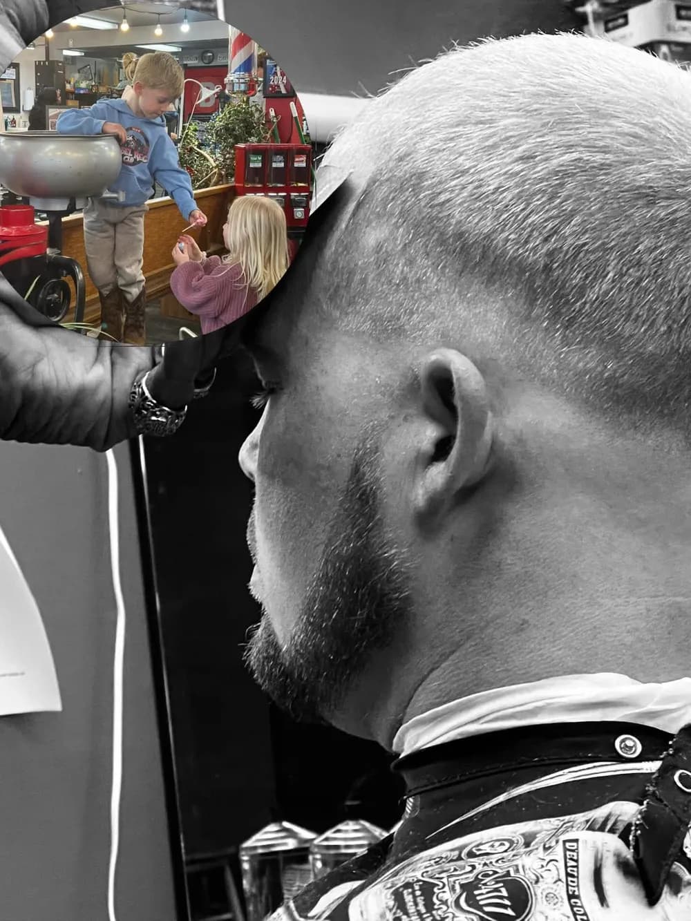 A crisp, freshly finished fade at Barber Shack in Bellingham.