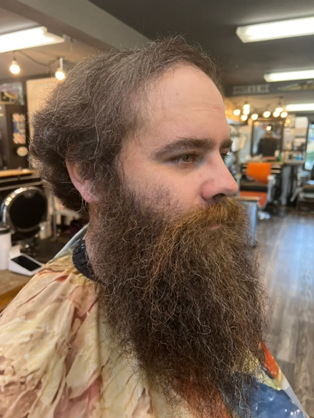 A full beard shaped and detailed at Barber Shack.